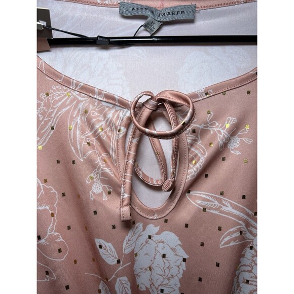 Alex & Parker Women’s Plus Size Sparkle Floral Tie Waist Dress Pink Size 2X NWT - Picture 8 of 9